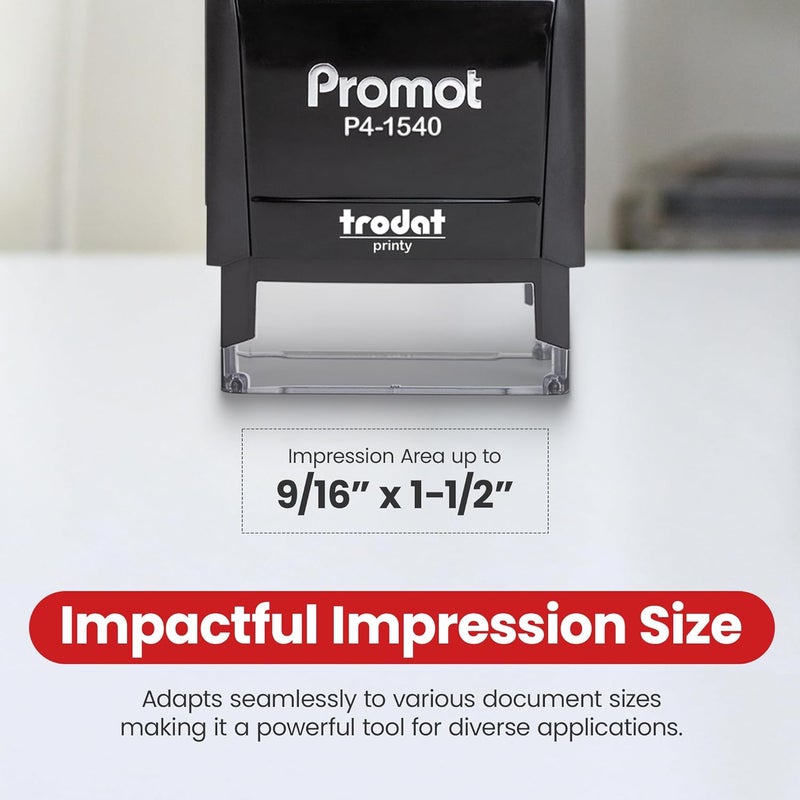 Promot for Deposit Only Self Inking Rubber Stamp - Refillable Office Stamps - Business, Bookkeeping, Ordering, Accounting, Work, Bank, Deposit Stamper - Red Ink - Image 5